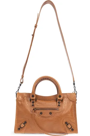 Balenciaga Tassen, Dames, Bruin, ONE Size, Leer, Handtas Le City Klein