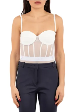 Elisabetta Franchi Tops, Dames, Wit, S, Stijlvolle Body
