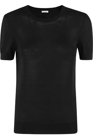 Malo Tops, Dames, Zwart, XS, Katoen, Zwarte T-shirt Regular Fit Korte Mouw