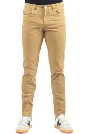 Siviglia Broeken, Heren, Bruin, W31, Wijde Pijp Jeans