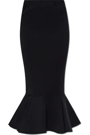 Marni Rokken, Dames, Zwart, S, Katoen, Rok met decoratieve zoom