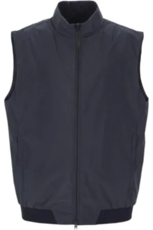 HERNO Jassen, Heren, Blauw, M, Polyester, Blauwe Gebreide Vest voor Mannen