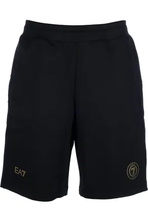 EA7 Korte broeken, Heren, Zwart, XL, Polyester, Bermuda Schoenen voor Stijlvolle Outfits