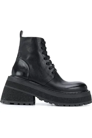 MARSÈLL Schoenen, Dames, Zwart, 40 EU, Leer, Enkellaarsjes