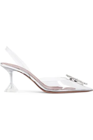 Amina Muaddi Schoenen, Dames, Grijs, 36 EU, Beige & Neutrale Pumps voor Vrouwen