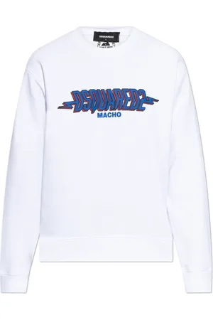 Dsquared2 Sweatshirts & Hoodies, Heren, Wit, S, Katoen, Sweatshirts & Hoodies