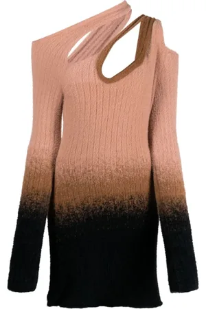 OTTOLINGER Kleedjes, Dames, Veelkleurig, S, Crossover Mini Jurk Zwart/Wit/Roze