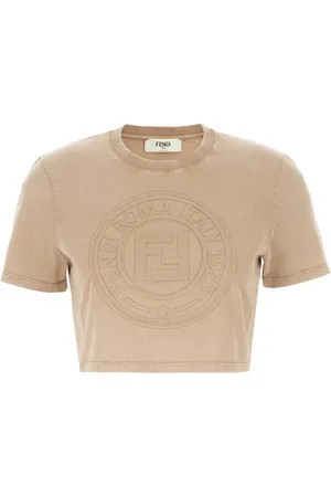 Fendi Tops, Dames, , S, Katoen, Casual Katoenen T-Shirt voor Mannen