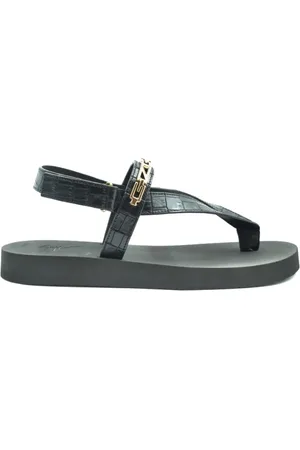 Giuseppe Zanotti Schoenen, Heren, Zwart, 45 EU, Stijlvolle platte sandalen voor vrouwen