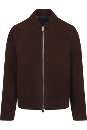 Paul Smith Jassen, Heren, Bruin, L, Leer, Bruin Leren Regular Fit Jas