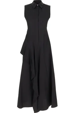 Max Mara Kleedjes, Dames, Zwart, S, Elegante Lange Jurk voor Vrouwen