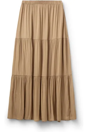 Sofie Schnoor Rokken, Dames, Bruin, S, Ruche Rok Zacht Bruin