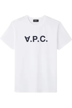 A.P.C. Tops, Heren, Wit, M, Katoen, Biologisch Katoenen Unisex T-shirt