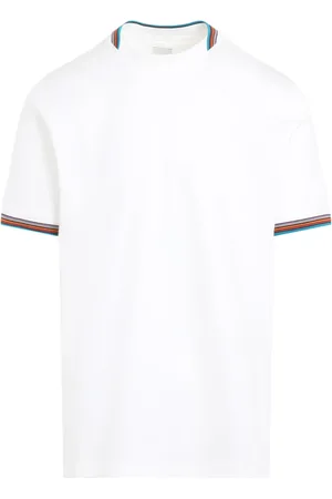 Paul Smith Tops, Heren, Wit, L, Katoen, Wit T-shirt Stijlvol Ontwerp