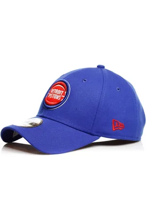 New Era Accessoires, unisex, Blauw, ONE Size, Polyester, Detroit Pistons NBA Cap Gebogen Klep