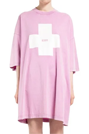 032c Tops, Dames, Roze, XS, Katoen, Oversized T-shirt met seizoensprint
