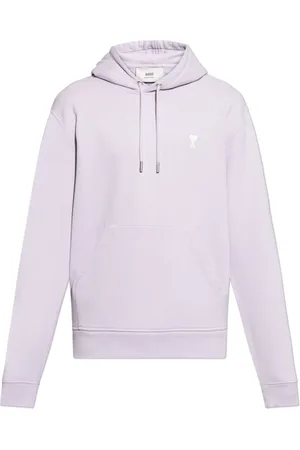 Ami Sweatshirts & Hoodies, Heren, Paars, M, Katoen, Sweatshirt met logo