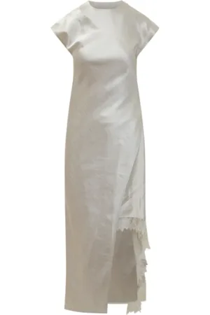 J.W.Anderson Kleedjes, Dames, Grijs, 2Xs, Jurken met kanten details