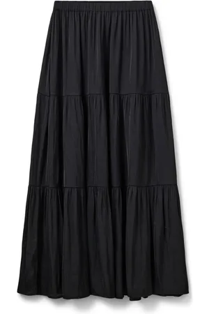 Sofie Schnoor Rokken, Dames, Zwart, S, Ruche Zwarte Rok Alvildasw Stijl