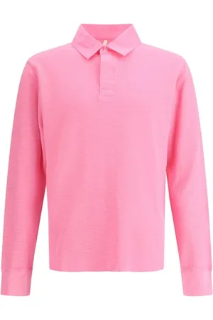 Sunflower Tops, Heren, Roze, L, Katoen, Wafel Rugby Polo Shirt