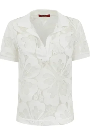Max Mara Tops, Dames, Wit, M, Witte Romeo Overhemden