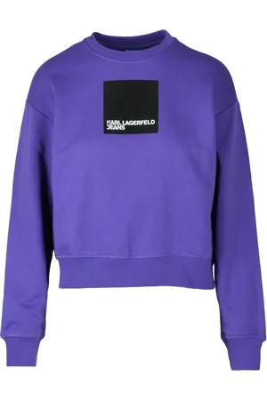 Karl Lagerfeld Sweatshirts & Hoodies, Dames, Paars, L, Katoen, Sweatshirt