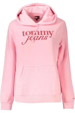 Tommy Hilfiger Sweatshirts & Hoodies, Dames, Roze, S, Katoen, Roze Katoenen Dames Sweater Hoodie