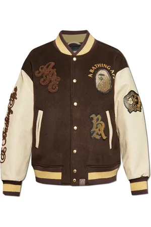 A Bathing Ape Jassen, Heren, Bruin, XL, Wol, Bomberjack