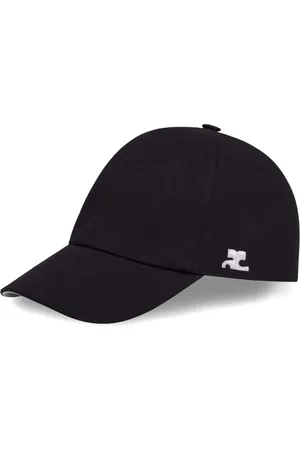 Courrèges Accessoires, Dames, Zwart, M, Katoen, Zwarte Signature Cap Dames Accessoires