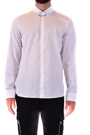 Neil Barrett Overhemden, Heren, Wit, L, Stijlvolle Herenshirts Collectie