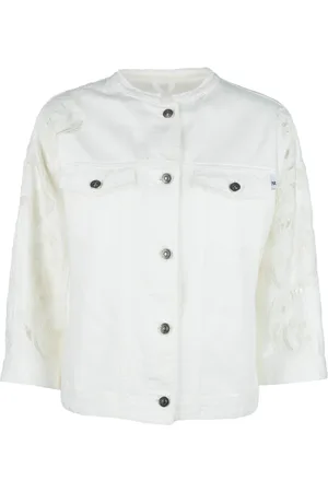 ERMANNO SCERVINO Blouses & Shirts, Dames, Wit, L, Stijlvolle Jassen voor Mannen