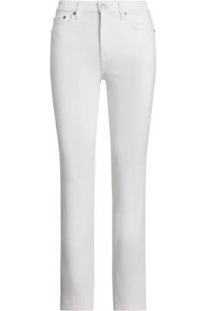 Ralph Lauren Jeans, Dames, Wit, 3Xs, Witte jeans van Lauren