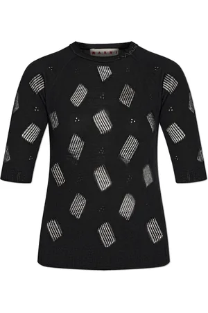 Marni Truien, Dames, Zwart, 2Xs, Wol, Trui met korte mouwen