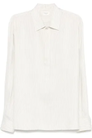 Saint Laurent Overhemden, Heren, Wit, L, Wit Gestreept Overhemd
