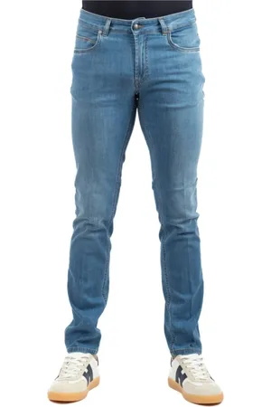 FAY Jeans, Heren, Blauw, W33, Denim, Klassieke Denim Jeans