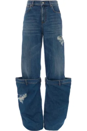 J.W.Anderson Jeans, Heren, Blauw, W30, Lichtblauwe Bucket Jeans