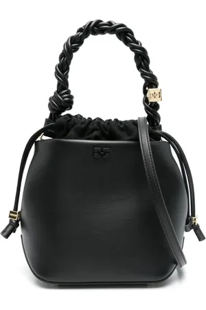 Ganni Tassen, Dames, Zwart, ONE Size, Emmer tas in Bou stijl