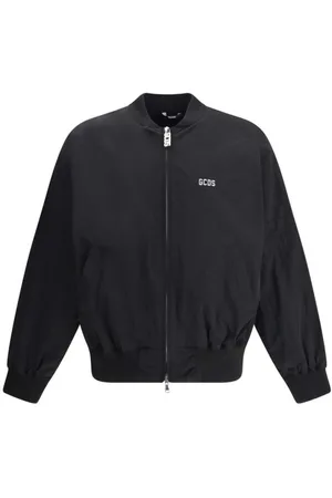 GCDS Jassen, Heren, Zwart, L, Varsity Bomberjack met Ribbed Trim