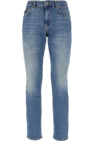 VERSACE Jeans, Heren, Blauw, W33, Denim, Klassieke Denim Jeans voor dagelijks gebruik