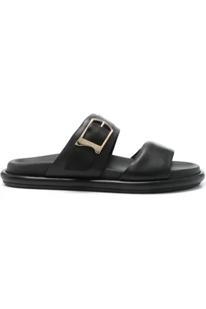 santoni Schoenen, Dames, Zwart, 37 1/2 EU, Leren Sandalen