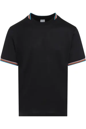 Paul Smith Tops, Heren, Zwart, L, Katoen, Gestreept Zwart Katoenen T-shirt