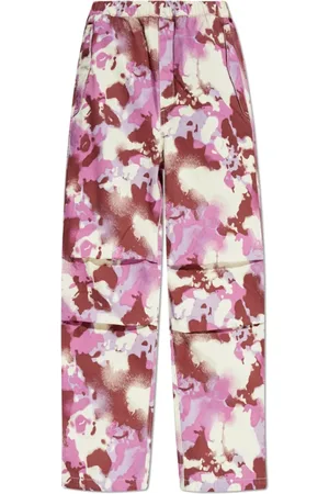A Bathing Ape Broeken, Dames, Roze, S, Katoen, Broek met camouflage-effect