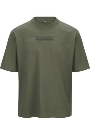 K-Way Tops, Heren, Groen, M, Ghost Double Label T-Shirt