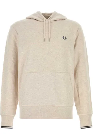 Fred Perry Sweatshirts & Hoodies, Heren, , XL, Katoen, Zand Melange Katoenen Sweatshirt