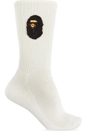 A Bathing Ape Ondergoed, Heren, Wit, L, Logo sokken