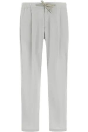HERNO Broeken, Heren, Grijs, M, Nylon, Grijze Elastische Taillebroek