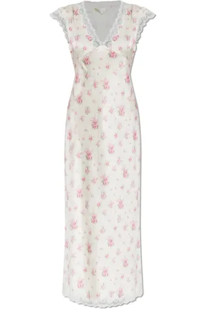 LOVESHACKFANCY Kleedjes, Dames, Wit, 3Xs, Leer, Jurk Theodore