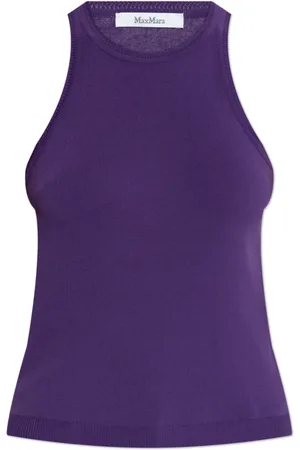 Max Mara Tops, Dames, Paars, M, Katoen, Top Arnes