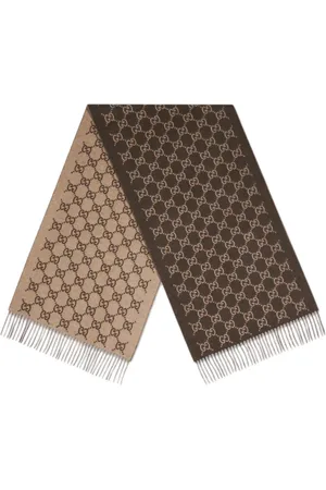 Gucci Accessoires, Heren, Bruin, ONE Size, Wol, Bruine Sjaal voor Heren Accessoires