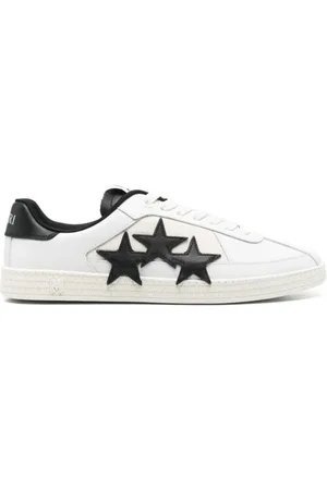 AMIRI Schoenen, Heren, Wit, 44 EU, Witte Sneakers met Zwarte Sterren